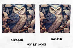 Owl Floral Tumbler Wrap | Skinny Tumbler Wrap Product Image 5
