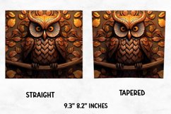 3D Owl Tumbler | 20oz Skinny Tumbler Sublimation Design Product Image 3