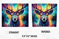 Rainbow Deer Tumbler Wrap | 20oz Skinny Tumbler Sublimation Product Image 3