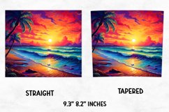 3D Sublimation Tumbler wrap Summer landscape bundle Vacation Product Image 3