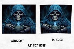 Skull Tumbler Wrap | 20oz Skinny Tumbler Sublimation Design Product Image 3