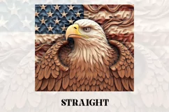 3D Eagle Tumbler Wrap | 3D Patriotic Tumbler Wrap Product Image 2