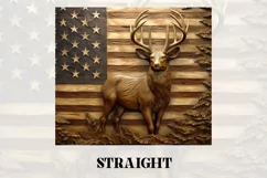 3D Deer Tumbler Wrap | 3D Patriotic Tumbler Wrap Product Image 2
