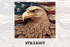 3D Eagle Tumbler Wrap | 3D Patriotic Tumbler Wrap Product Image 2