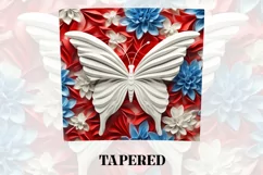 3D Butterfly Tumbler Wrap | 3D Tumbler wrap | 3d Sublimation Product Image 4
