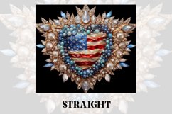 3D Jewels and crystals Tumbler Wrap | 3D Patriotic Tumbler Product Image 2