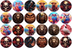 Round Wind Spinner Sublimation Bundle | Wind Spinner PNG Product Image 15