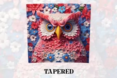 3D Owl Tumbler Wrap | 3D Tumbler wrap | 3d Sublimation Product Image 4