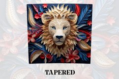 3D Lion Tumbler Wrap | 3D Patriotic Tumbler Wrap | 3D Product Image 3