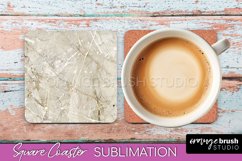 Marble Texture Square Coaster Sublimation - Marble Coaster Product Image 1