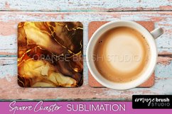 Marble Texture Square Coaster Sublimation - Marble Coaster Product Image 1
