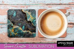 Marble Texture Square Coaster Sublimation - Marble Coaster Product Image 1
