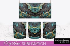 Marble Mug Wrap - 3D Marble Texture Mug Sublimation Design Product Image 1