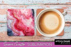 Marble Texture Square Coaster Sublimation - Marble Coaster Product Image 1