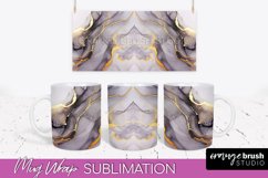 Marble Mug Wrap - 3D Marble Texture Mug Sublimation Design Product Image 1