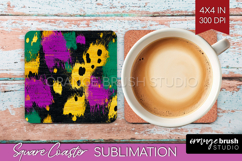 Mardi Gras Square Coaster - Carnival Coaster PNG Sublimation Product Image 1