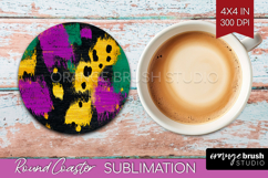 Mardi Gras Round Coaster - Carnival Coaster PNG Sublimation Product Image 1