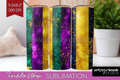 Mardi Gras Tumbler Wrap - Carnival Tumbler PNG Sublimation Product Image 1