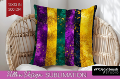 Mardi Gras Pillow Sublimation - Carnival Pillow Cover PNG Product Image 1