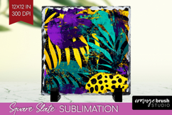 Mardi Gras Slate PNG - Carnival Square Slate Sublimation Product Image 1