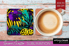 Mardi Gras Square Coaster - Carnival Coaster PNG Sublimation Product Image 1