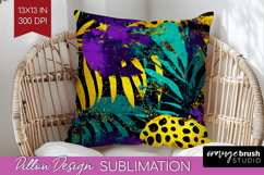 Mardi Gras Pillow Sublimation - Carnival Pillow Cover PNG Product Image 1
