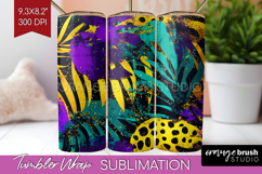 Mardi Gras Tumbler Wrap - Carnival Tumbler PNG Sublimation Product Image 1