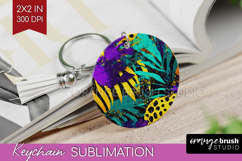 Mardi Gras Keychain PNG - Carnival Keychain Sublimation Product Image 1