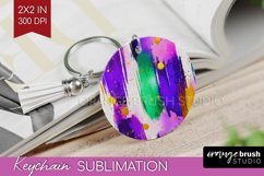 Mardi Gras Keychain PNG - Carnival Keychain Sublimation Product Image 1