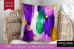Mardi Gras Pillow Sublimation - Carnival Pillow Cover PNG Product Image 1