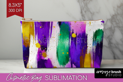 Mardi Gras Cosmetic Bag - Carnival Makeup Bag PNG Product Image 1