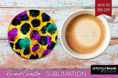 Mardi Gras Round Coaster - Carnival Coaster PNG Sublimation Product Image 1