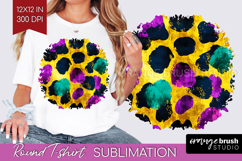 Mardi Gras Round Tshirt Background - Carnival PNG Product Image 1