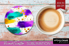 Mardi Gras Round Coaster - Carnival Coaster PNG Sublimation Product Image 1