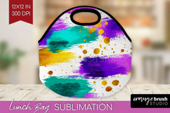 Mardi Gras Lunch Bag - Carnival Lunch Bug PNG Sublimation Product Image 1