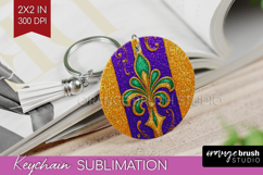 Mardi Gras Keychain PNG - Carnival Keychain Sublimation Product Image 1