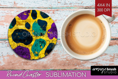Mardi Gras Round Coaster - Carnival Coaster PNG Sublimation Product Image 1