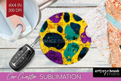 Mardi Gras Car Coaster - Carnival Coaster PNG Sublimation Product Image 1