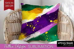 Mardi Gras Pillow Sublimation - Carnival Pillow Cover PNG Product Image 1
