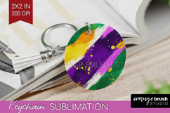 Mardi Gras Keychain PNG - Carnival Keychain Sublimation Product Image 1