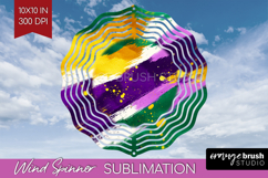 Mardi Gras Wind Spinner Sublimation PNG - Carnival Round Product Image 1