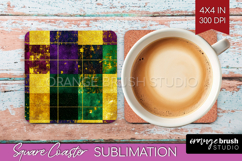 Mardi Gras Square Coaster - Carnival Coaster PNG Sublimation Product Image 1