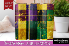 Mardi Gras Tumbler Wrap - Carnival Tumbler PNG Sublimation Product Image 1
