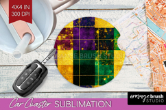 Mardi Gras Car Coaster - Carnival Coaster PNG Sublimation Product Image 1