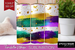 Mardi Gras Tumbler Wrap - Carnival Tumbler PNG Sublimation Product Image 1