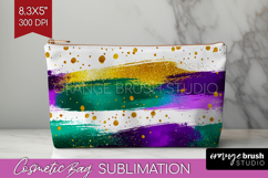 Mardi Gras Cosmetic Bag - Carnival Makeup Bag PNG Product Image 1