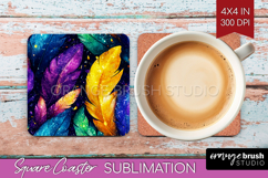 Mardi Gras Square Coaster - Carnival Coaster PNG Sublimation Product Image 1
