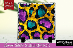 Mardi Gras Slate PNG - Carnival Square Slate Sublimation Product Image 1