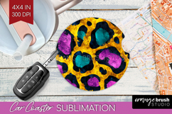 Mardi Gras Car Coaster - Carnival Coaster PNG Sublimation Product Image 1