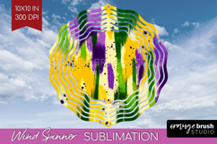 Mardi Gras Wind Spinner Sublimation PNG - Carnival Round Product Image 1